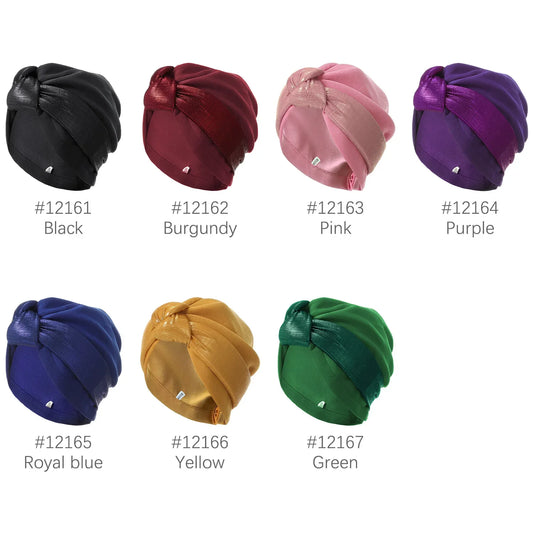 Bonnet For Women Cap Turban Folded Bud Exquisite Headscarf Casual Comfortable Fashion Versatile Warm Cross Hat Edge Wrinkle Lace