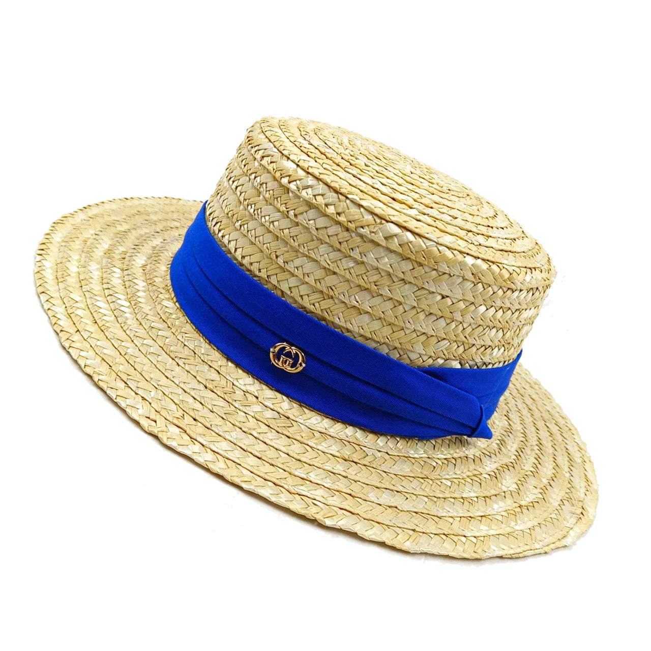 Summer straw hat black edging French elegant ladies seaside travel sun hat Hepburn style wide brim straw hat  кепка женская