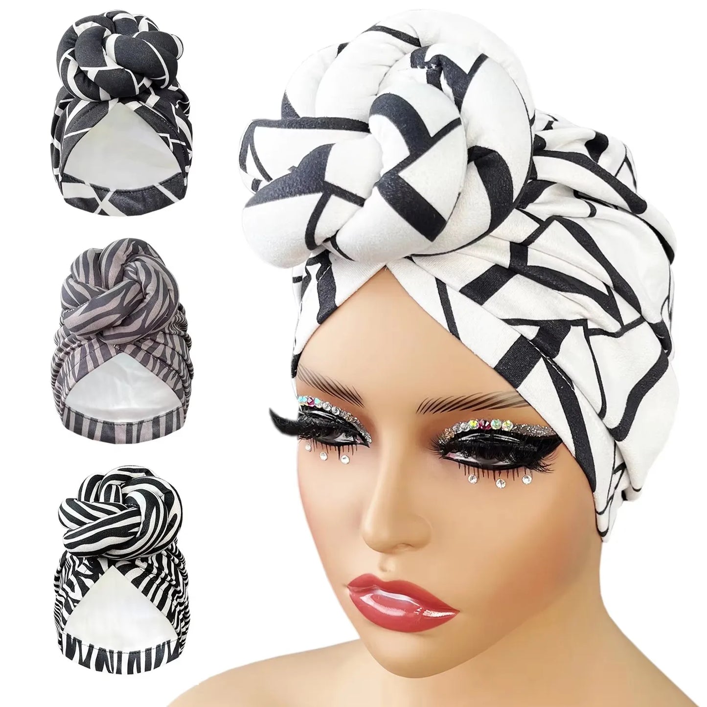 New Floral Printed Bohemian Women Turban Cap Pretied Ladies Headwrap Beanies  Headscarf Bonnet Female Head Wraps Turbante Mujer