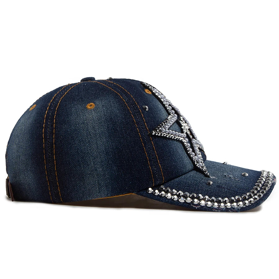 Pentagram Denim Cloth Baseball Cap