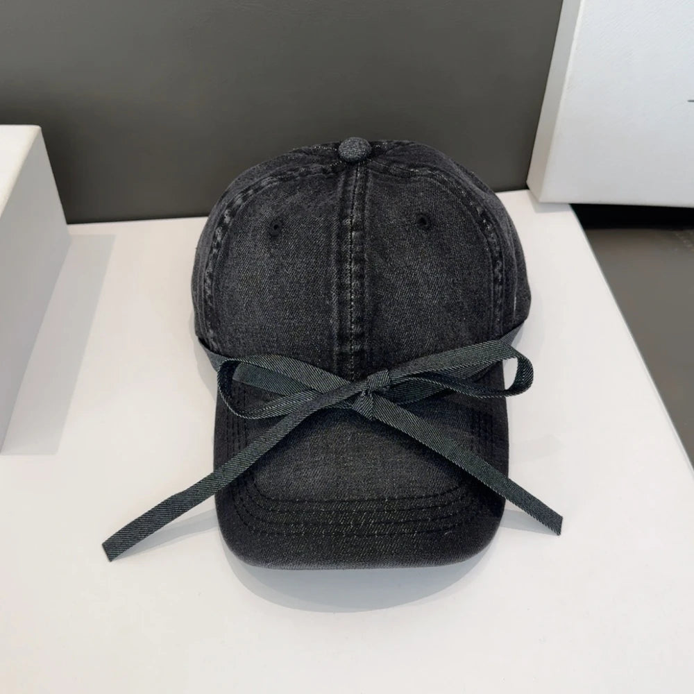 Bow & Diamond Heart Denim Baseball Cap – Cute, Fierce & Totally That Girl 🎀🧢
