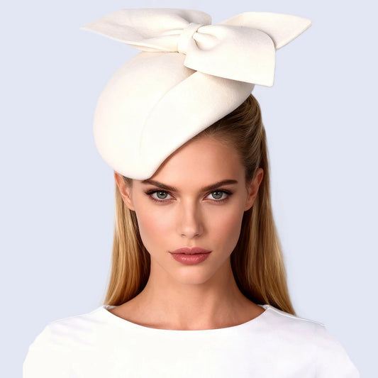 Elegant Bowknot Wool Beret Cap