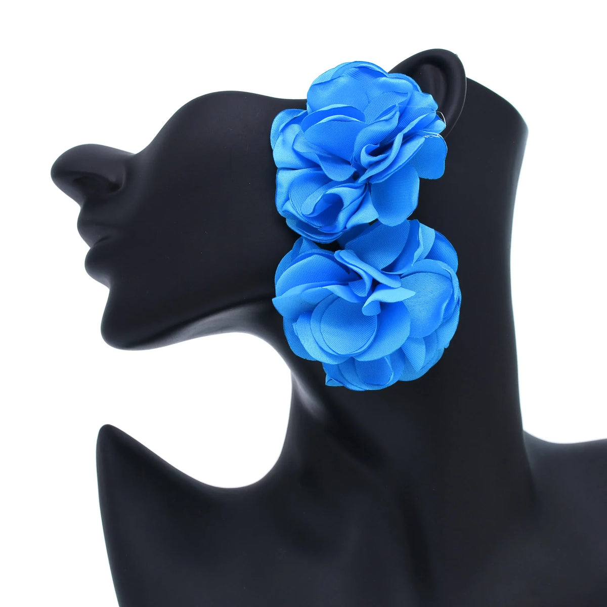 Oversized Fabric Rose Stud Earrings – Big Blooms, Bigger Energy 🌹✨