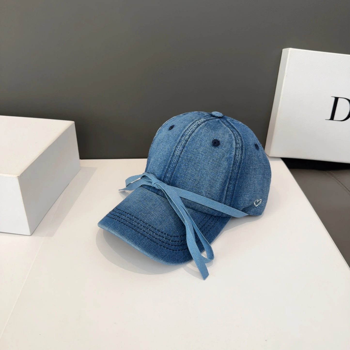 Bow & Diamond Heart Denim Baseball Cap – Cute, Fierce & Totally That Girl 🎀🧢
