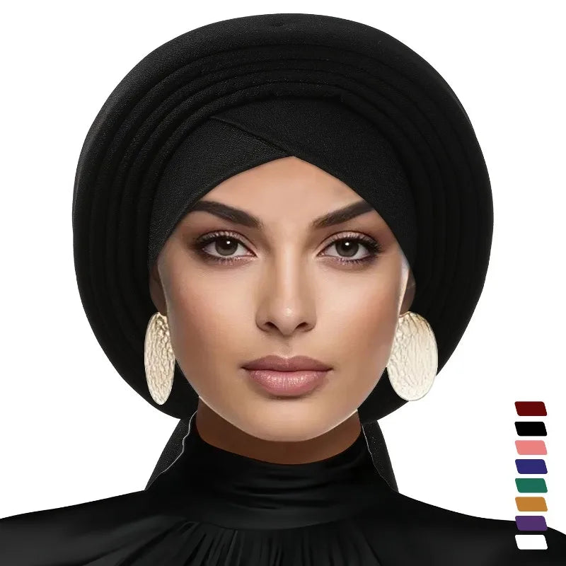 Folded Bud Turban Cap