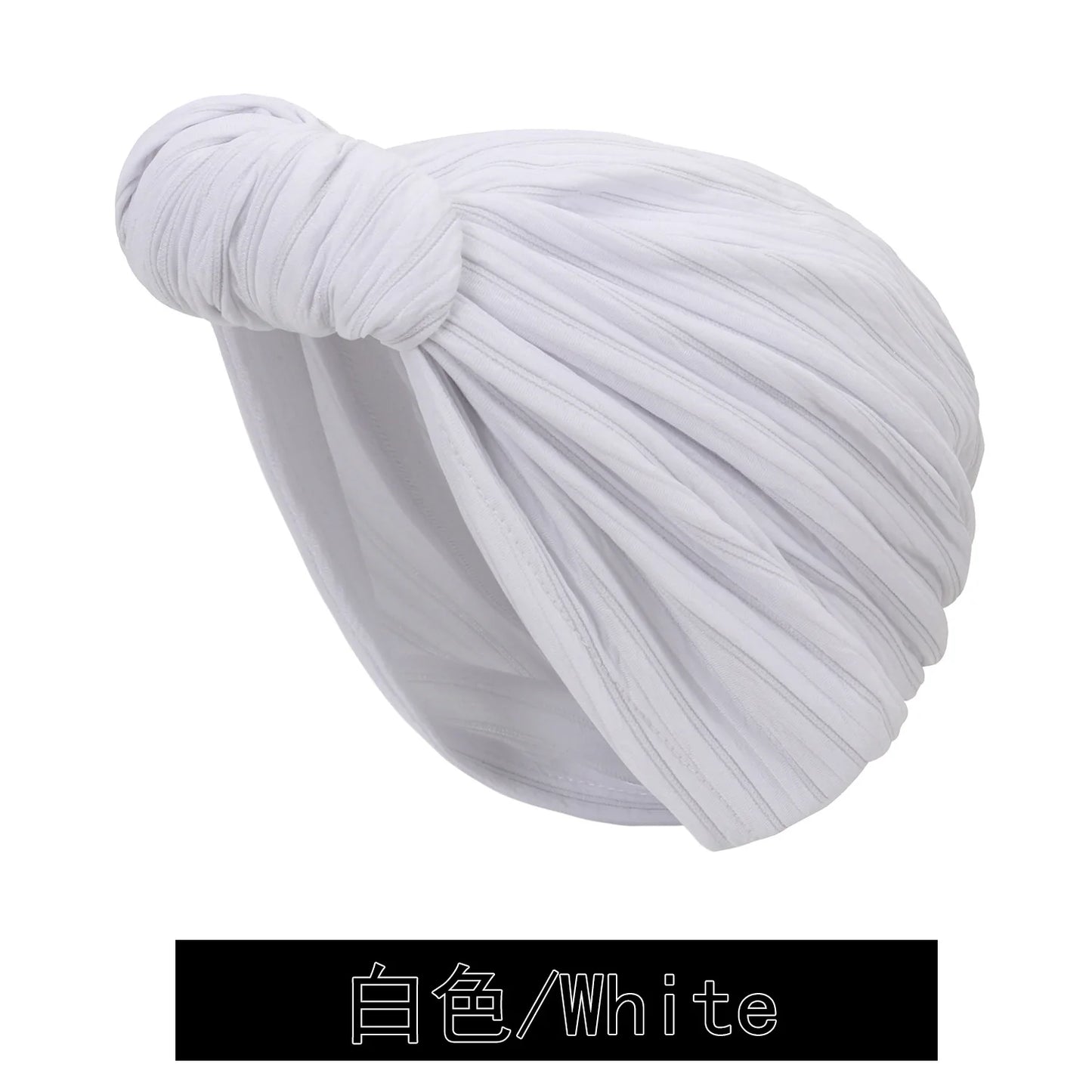 Fashion Women Shine Silver Wire Knot Turban Cap Autumn Winter Warm Headwear Bonnet Casual Streetwear Female Muslim Indian Hats
