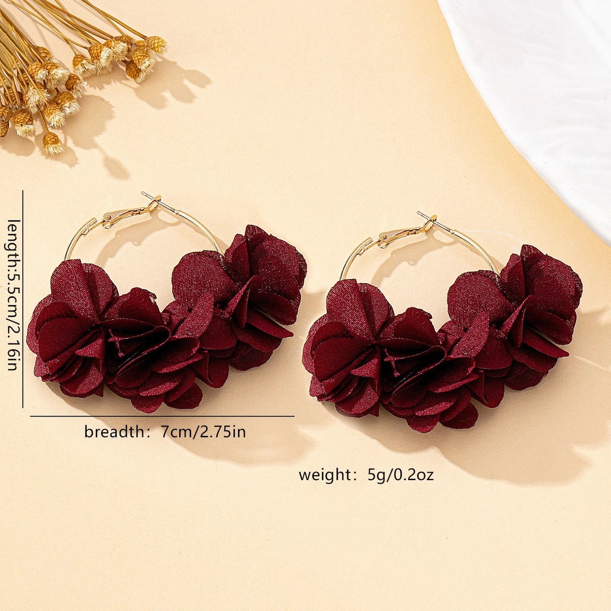 Floral Fabric Hoop Earrings – Effortlessly Cute & Ready for Anything 🌸