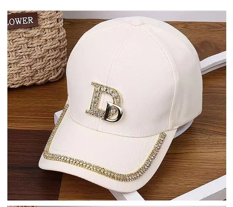 Fashion Diamond D Letter Cap