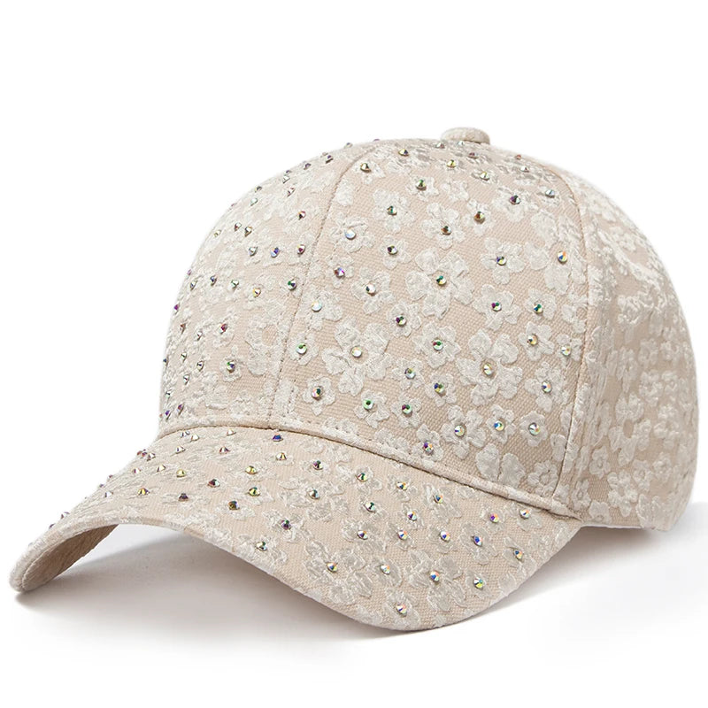 Rhinestone Designer Hip Hop Cap