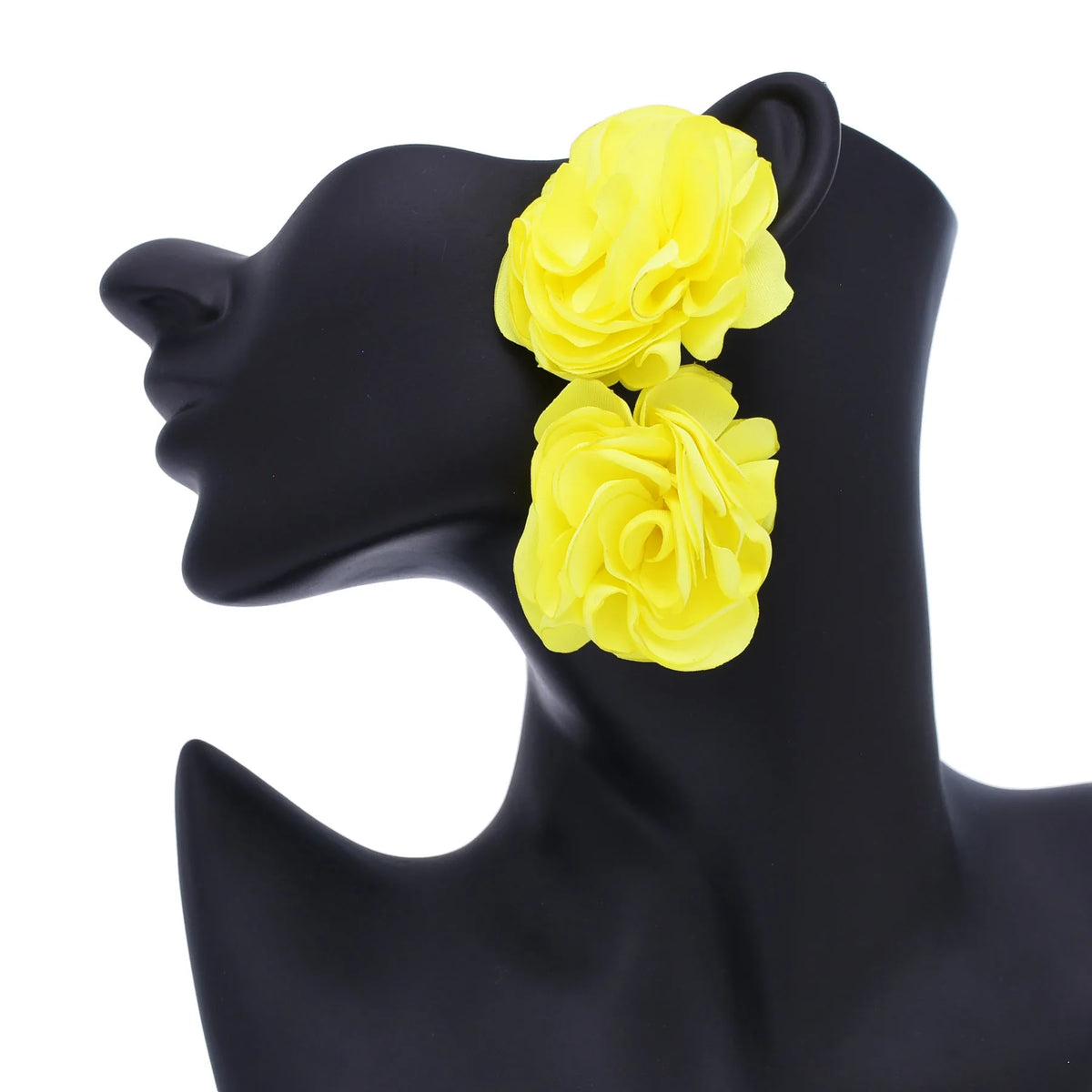 Oversized Fabric Rose Stud Earrings – Big Blooms, Bigger Energy 🌹✨