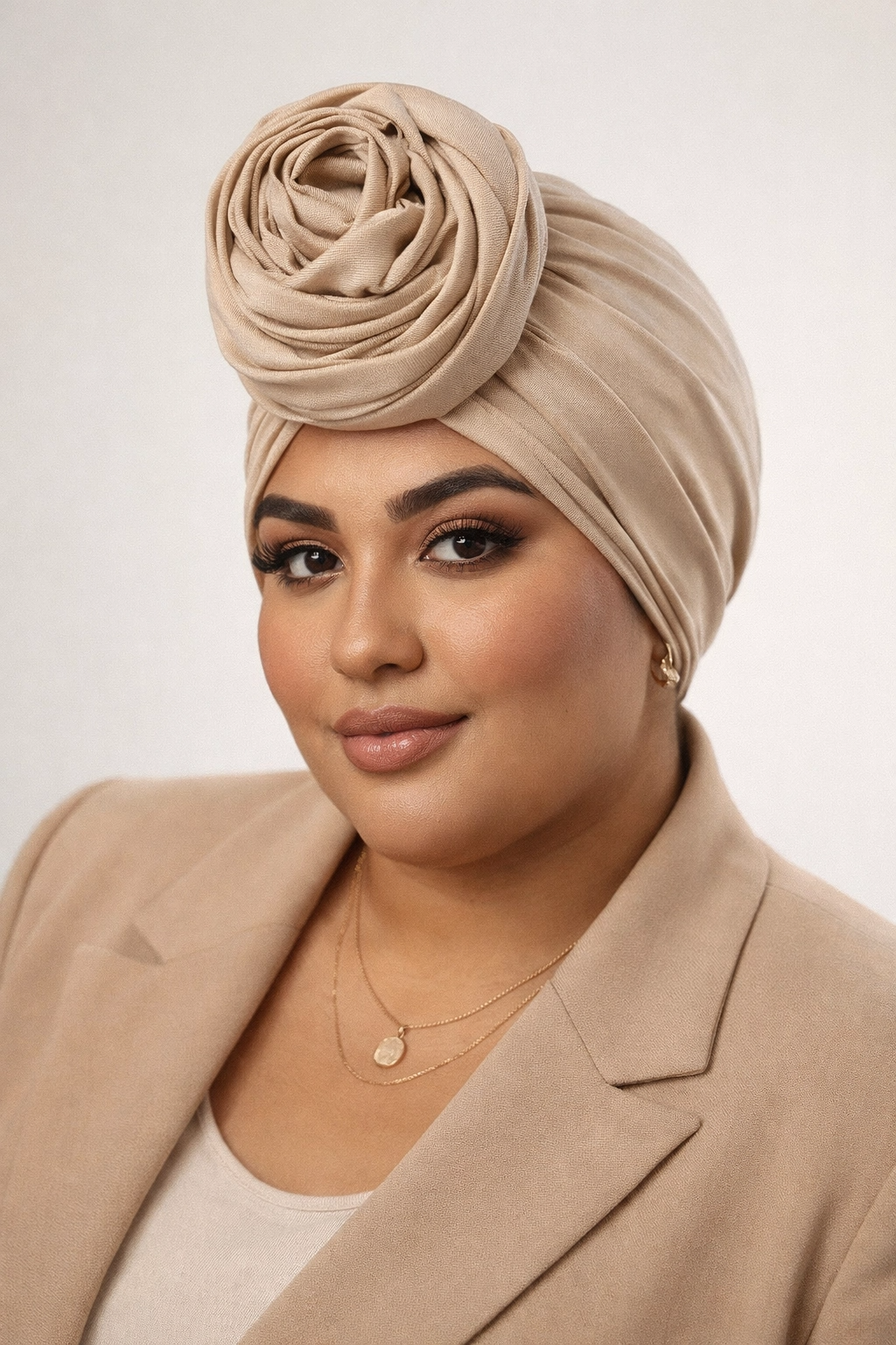Big Rose Flower Turban Wrap — Boho Elastic Headband for Every Season