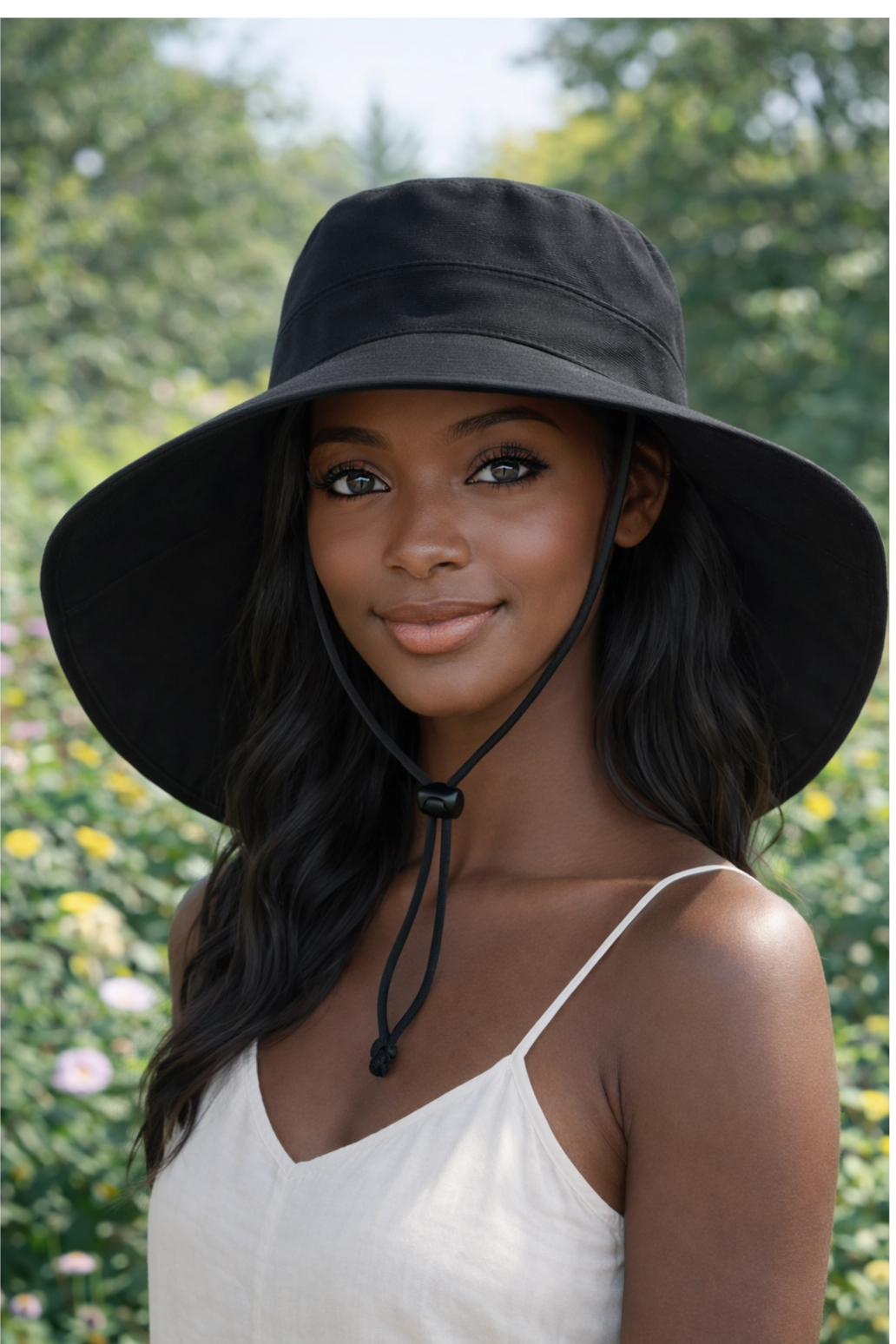 Outdoor Sun Bucket Hat for Women Girls Fishing Hat Wide Brim Bucket Hat with Neck Cover Protection Safari Cap