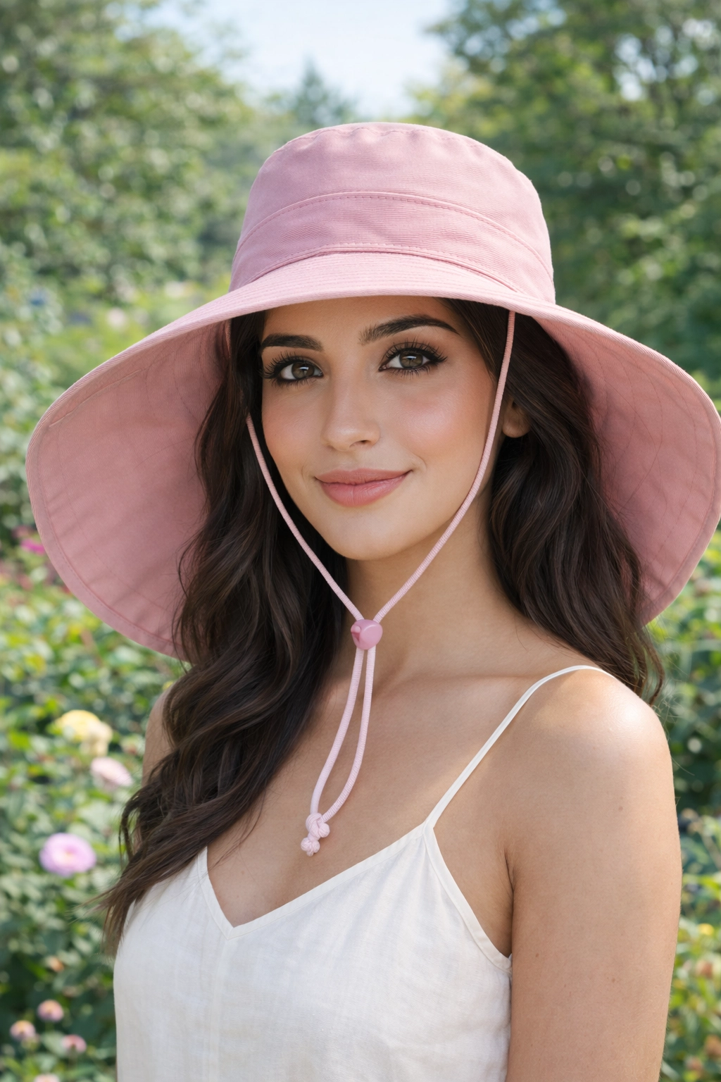 Outdoor Sun Bucket Hat for Women Girls Fishing Hat Wide Brim Bucket Hat with Neck Cover Protection Safari Cap