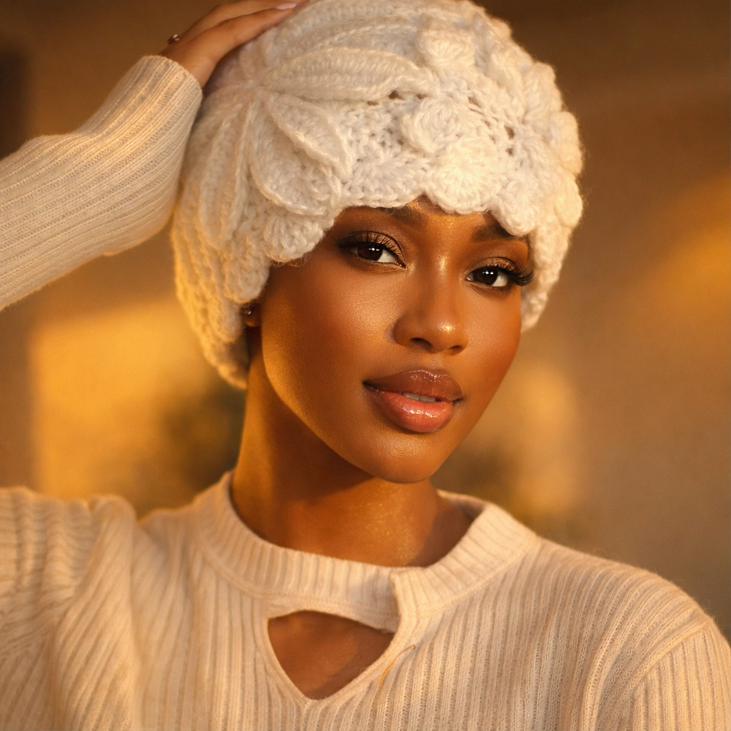 Cute Handmade Crochet Flower Hat Bohemian Style