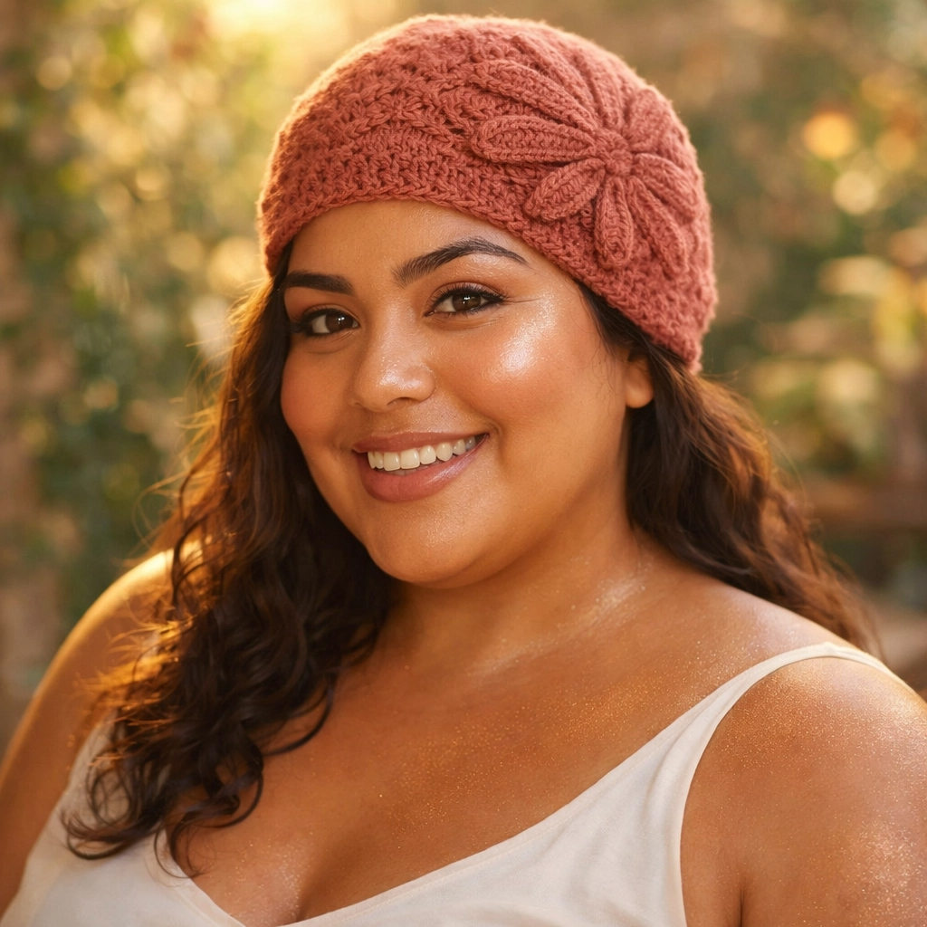 Cute Handmade Crochet Flower Hat Bohemian Style