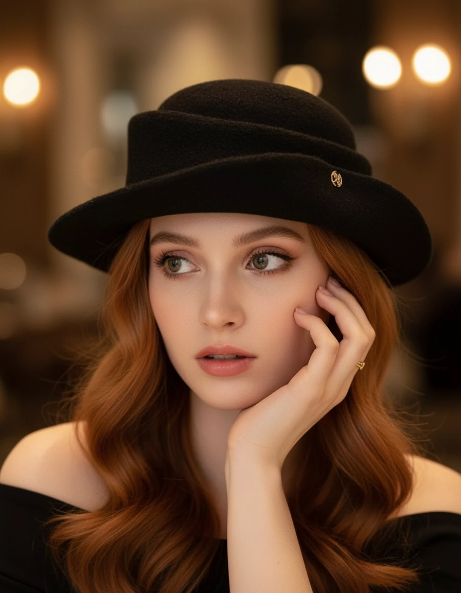 The Coziest Chic Dome Hat — Rolled Brim Woolen Felt for Fall & Winter
