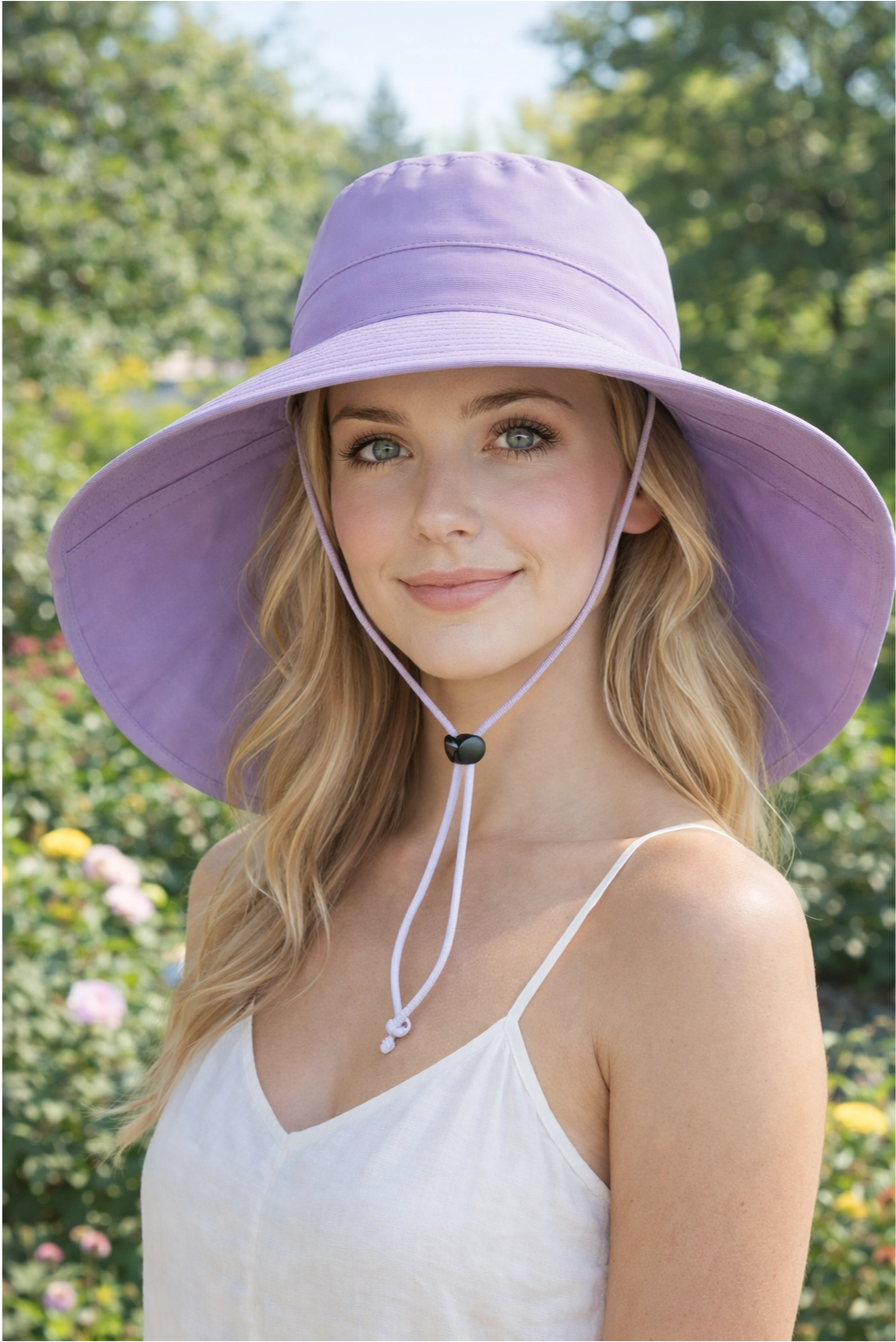 Outdoor Sun Bucket Hat for Women Girls Fishing Hat Wide Brim Bucket Hat with Neck Cover Protection Safari Cap