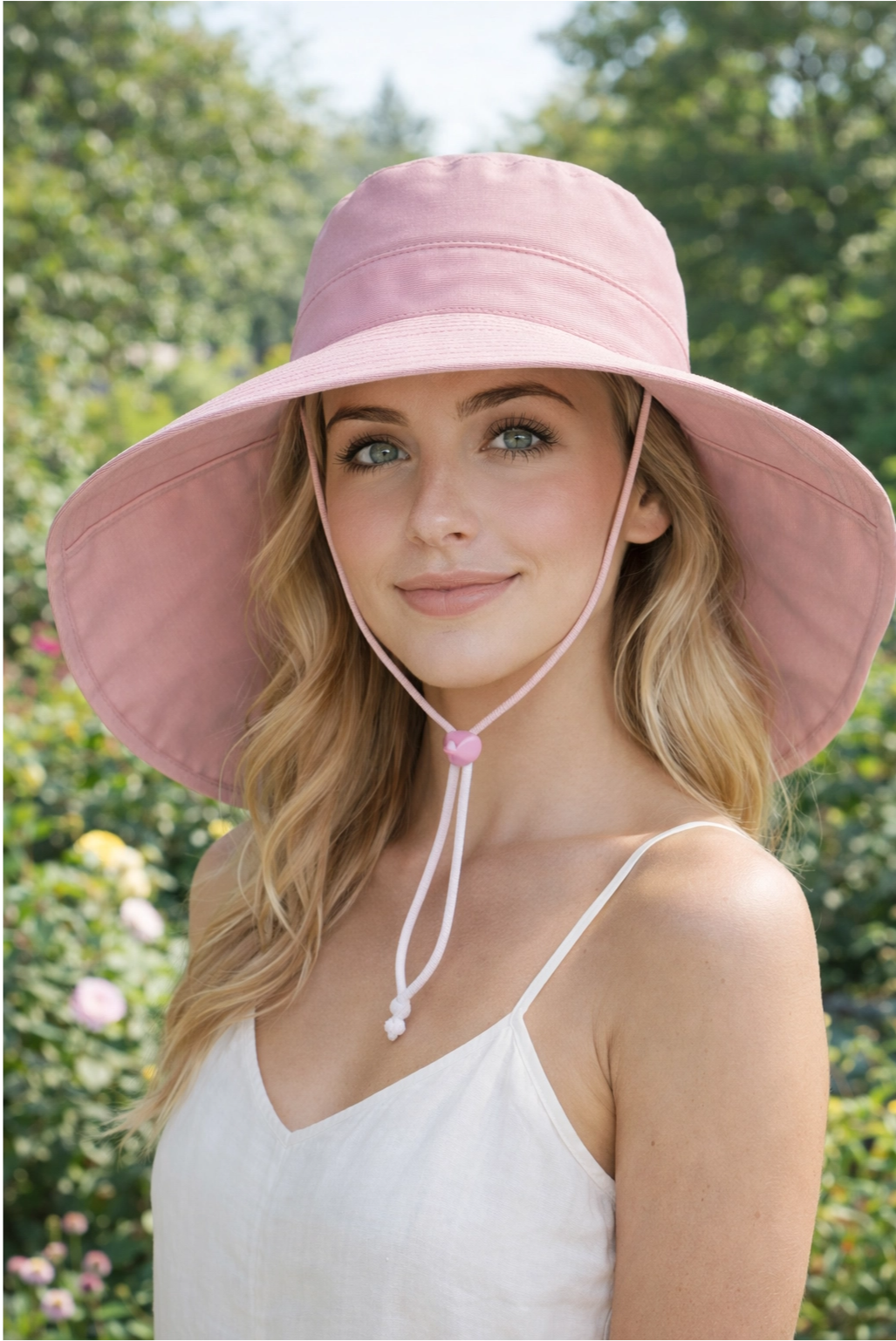 Outdoor Sun Bucket Hat for Women Girls Fishing Hat Wide Brim Bucket Hat with Neck Cover Protection Safari Cap